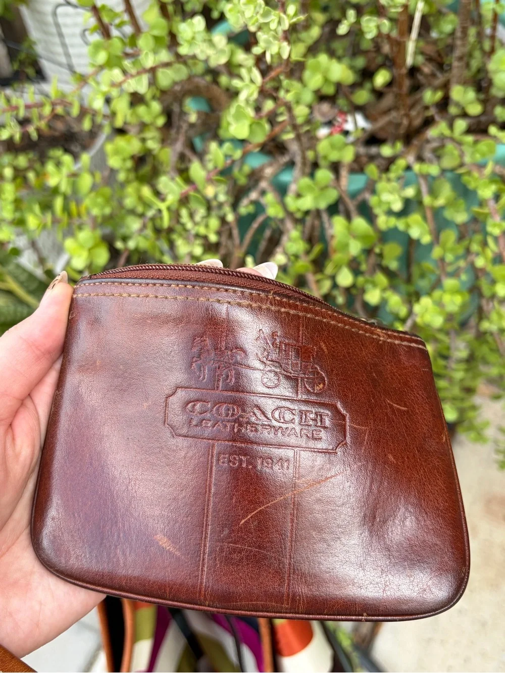 Coach Leather Shoulder Bag in Chestnut Tan